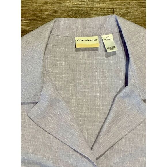 Alfred Dunner Lilac lavender purple 3/4 sleeve jacket blazer 18W - Picture 7 of 9
